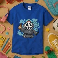 Skeleton Beer Cigar Funny Halloween Kids T-Shirt thumb 3