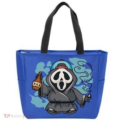 Skeleton Beer Cigar Funny Halloween Tote Bag