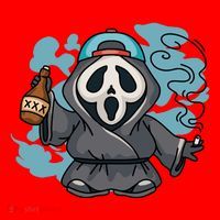 Skeleton Beer Cigar Funny Halloween Santa Hat thumb 1