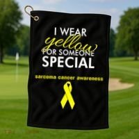 Survivor Bone Cancer Sarcoma Cancer Awareness Gift Golf Towel thumb 1