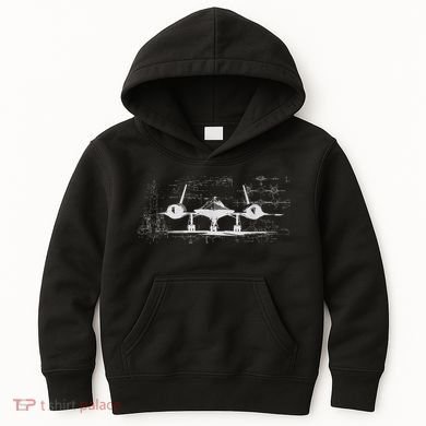 SR71 Blackbird Cold War Recon Plane Kids Hoodie
