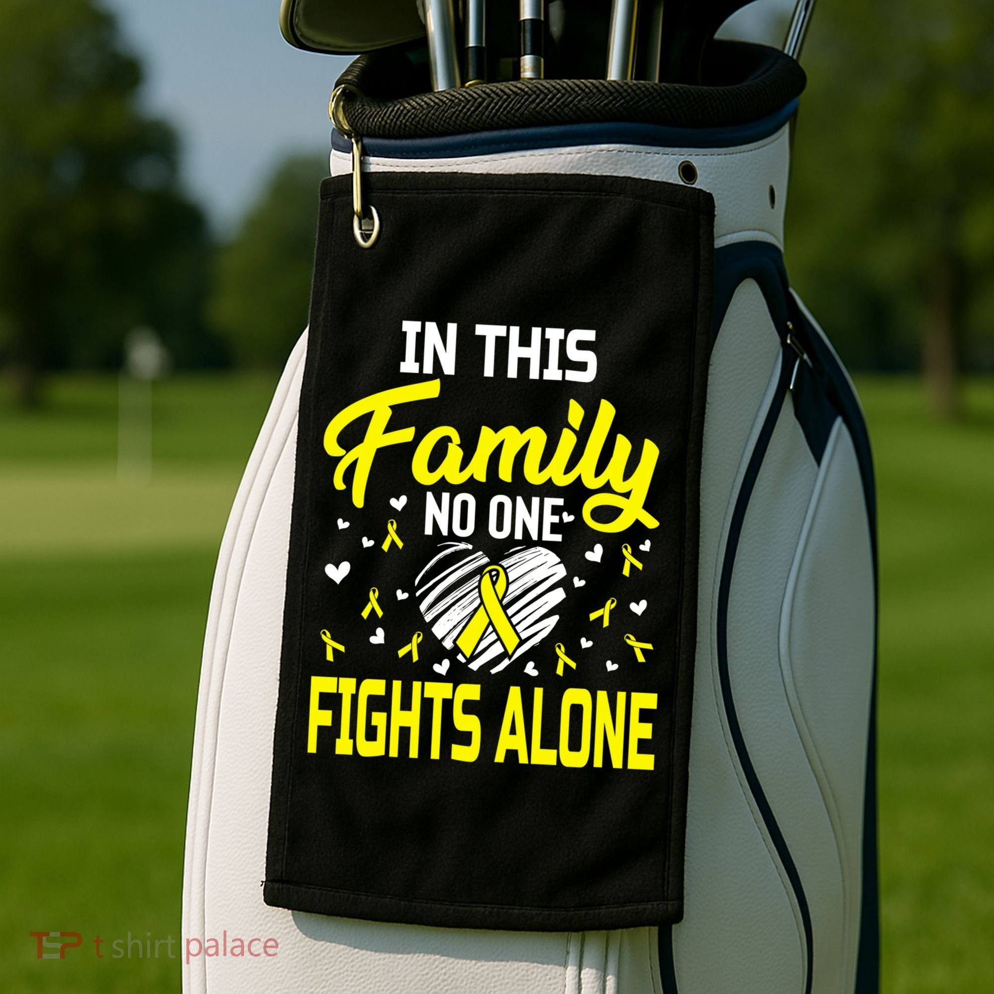 Sarcoma Bone Cancer In This Family No One Fights Alone Gift Golf Towel