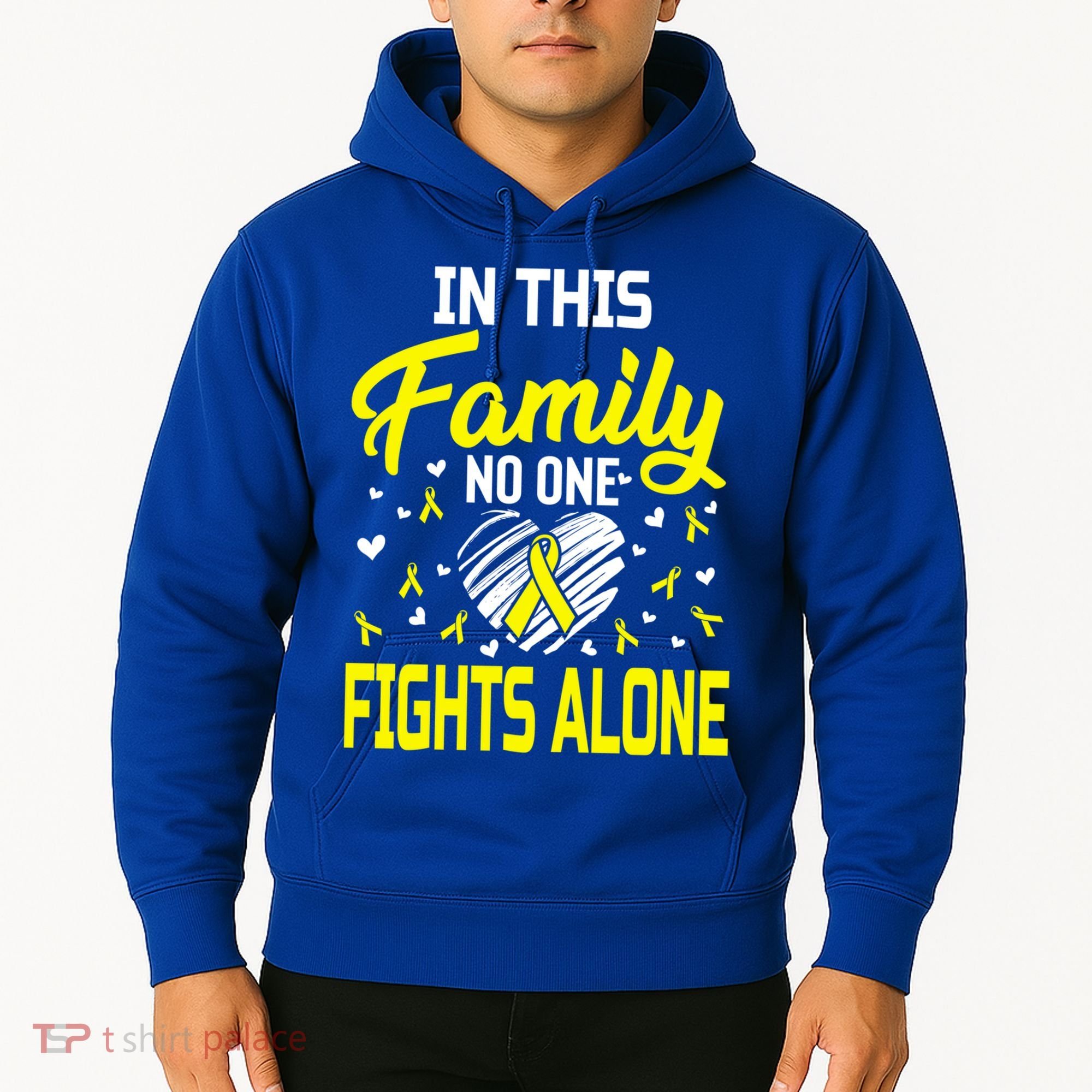Sarcoma Bone Cancer In This Family No One Fights Alone Gift Hoodie