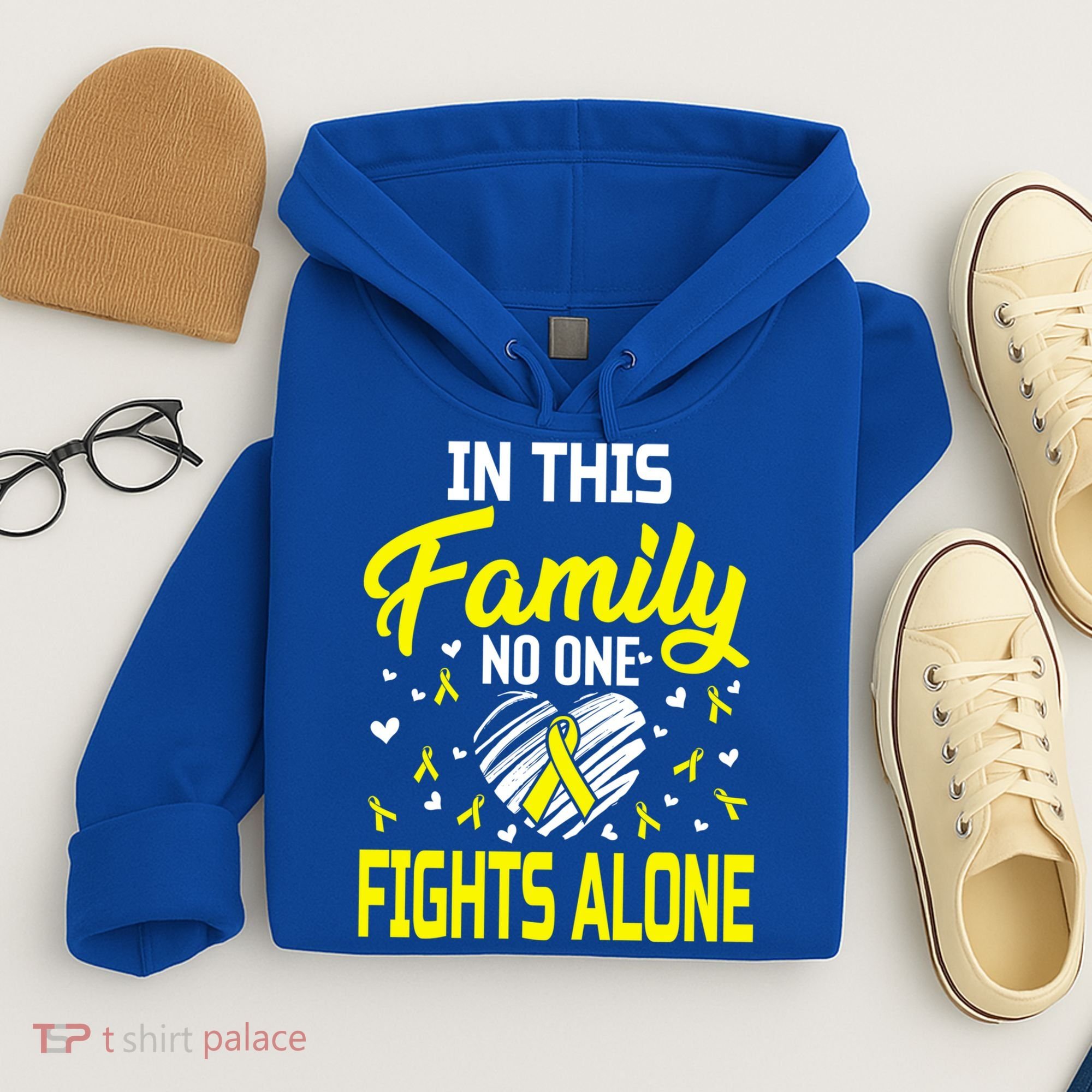 Sarcoma Bone Cancer In This Family No One Fights Alone Gift Hoodie