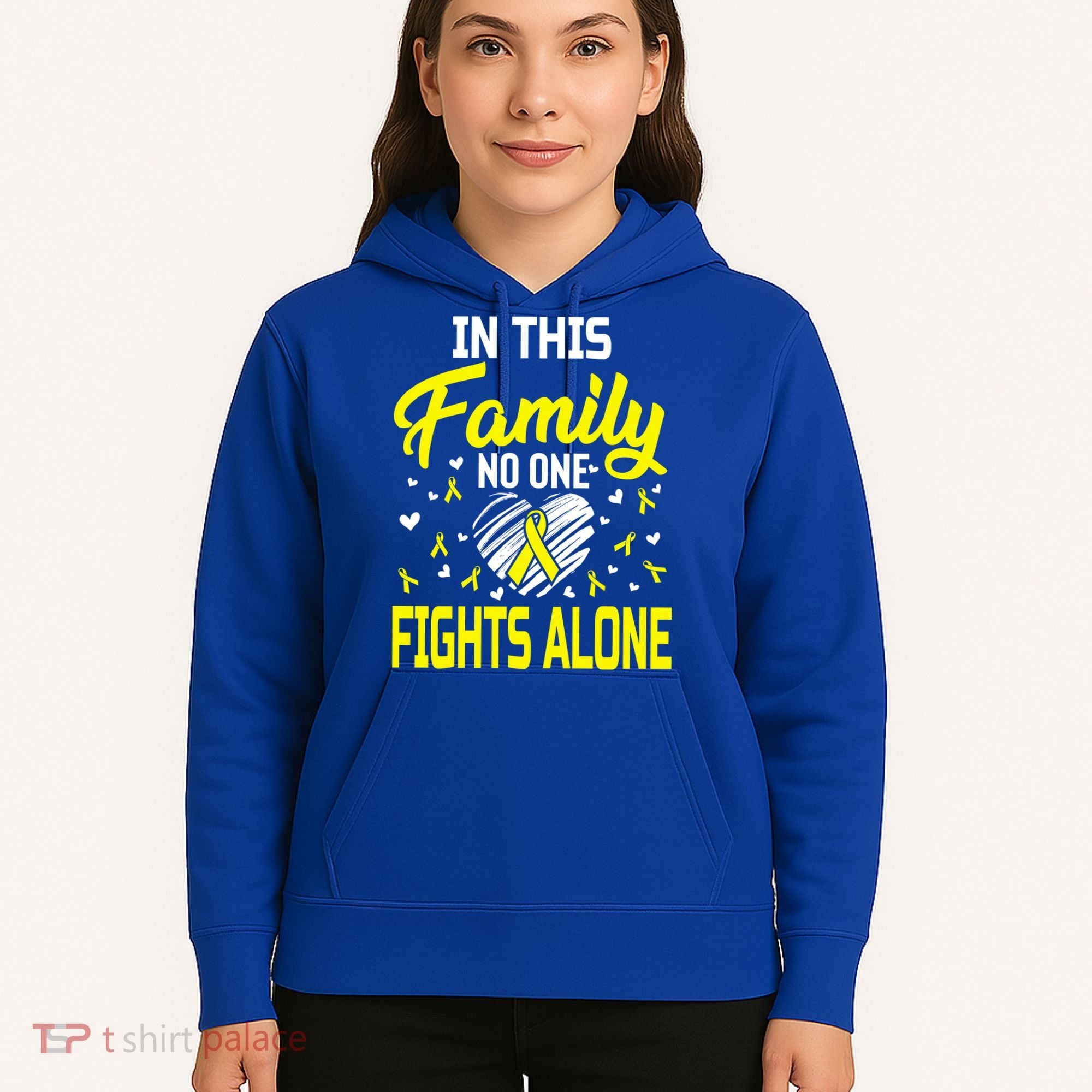 Sarcoma Bone Cancer In This Family No One Fights Alone Gift Hoodie