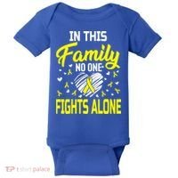 Sarcoma Bone Cancer In This Family No One Fights Alone Gift Baby Bodysuit thumb 0