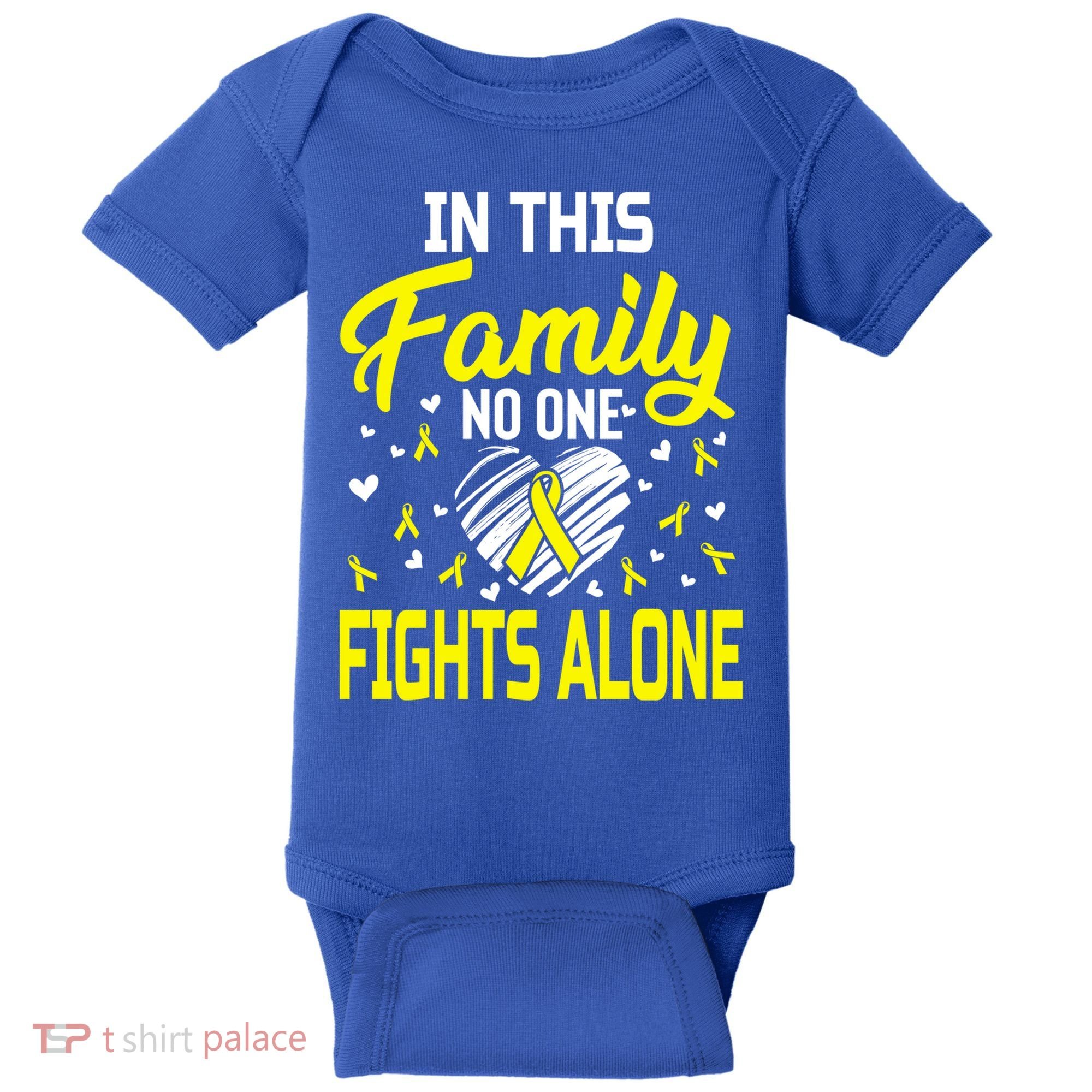 Sarcoma Bone Cancer In This Family No One Fights Alone Gift Baby Bodysuit