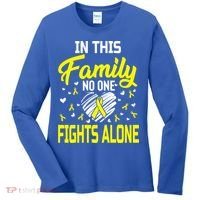 Sarcoma Bone Cancer In This Family No One Fights Alone Gift Women's Long Sleeve Shirt thumb 0