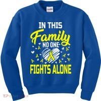 Sarcoma Bone Cancer In This Family No One Fights Alone Gift Kids Sweatshirt thumb 0