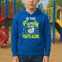 Sarcoma Bone Cancer In This Family No One Fights Alone Gift Kids Hoodie thumb 2