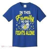 Sarcoma Bone Cancer In This Family No One Fights Alone Gift Kids T-Shirt thumb 0
