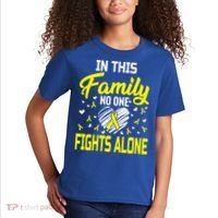 Sarcoma Bone Cancer In This Family No One Fights Alone Gift Kids T-Shirt thumb 2