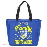 Sarcoma Bone Cancer In This Family No One Fights Alone Gift Tote Bag thumb 0