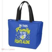 Sarcoma Bone Cancer In This Family No One Fights Alone Gift Tote Bag thumb 3