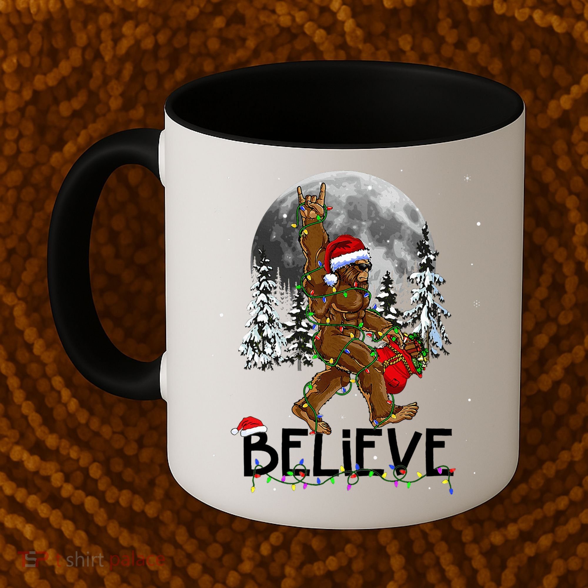 Santa Bigfoot Christmas Sasquatch Believe Coffee Mug