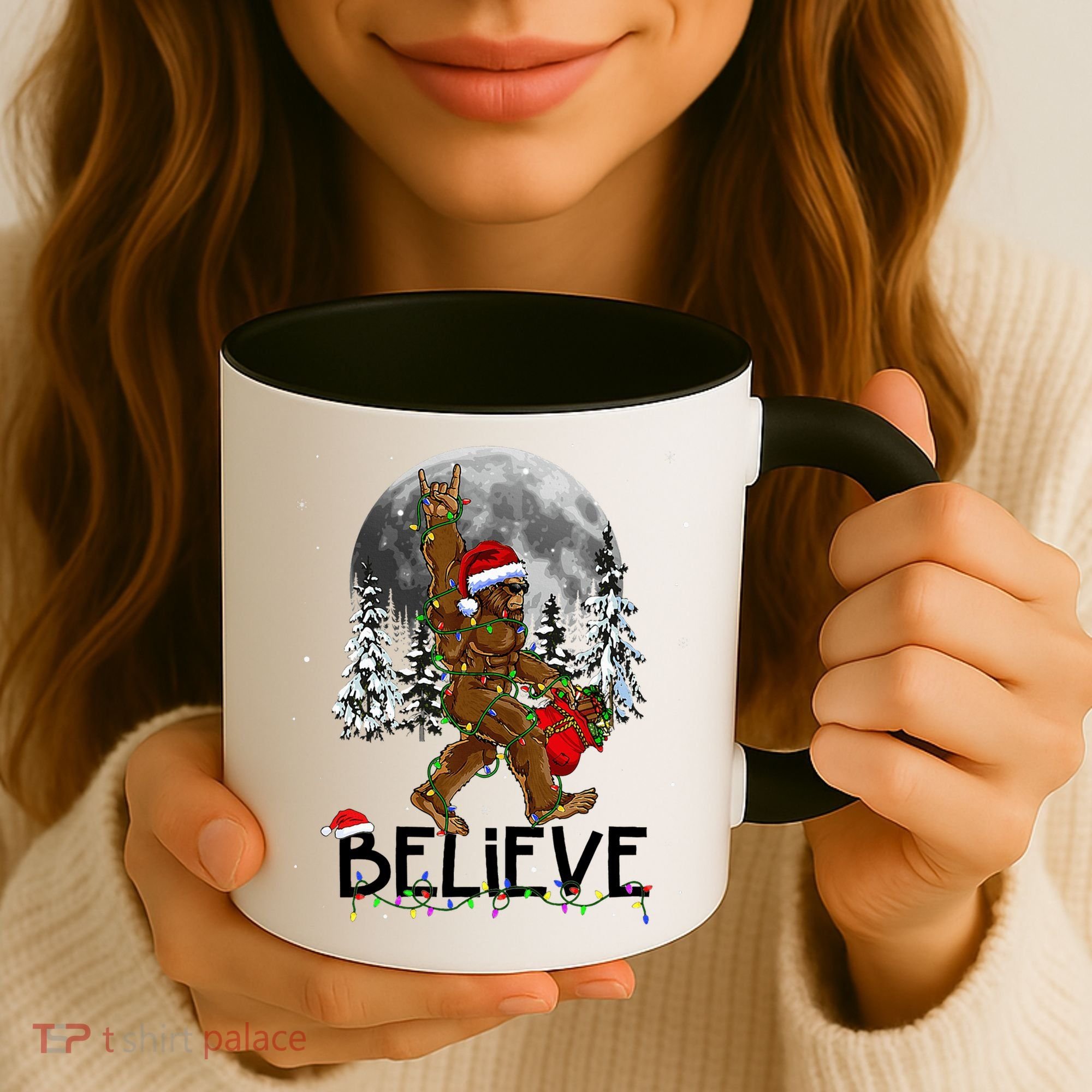 Santa Bigfoot Christmas Sasquatch Believe Coffee Mug