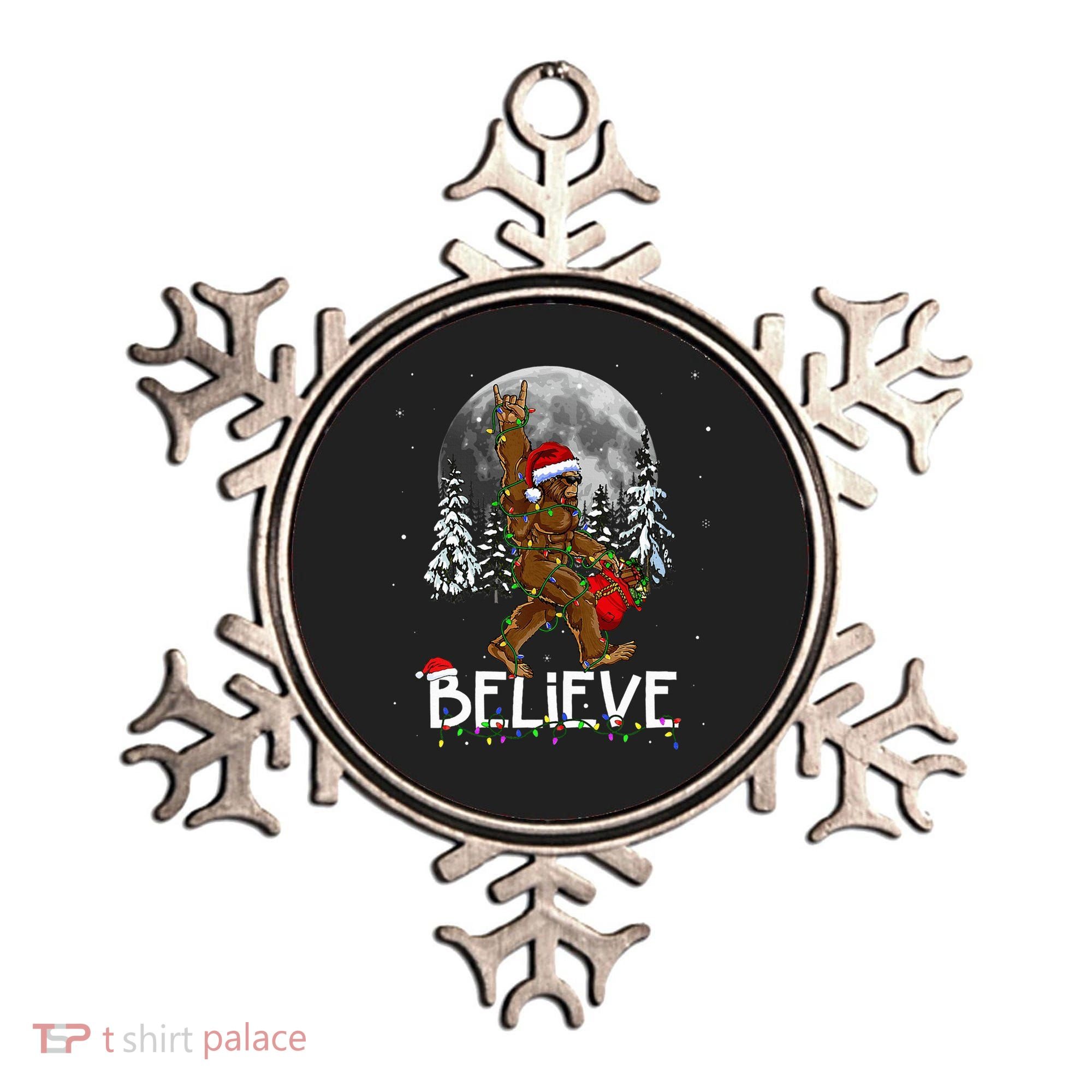 Santa Bigfoot Christmas Sasquatch Believe Ornament