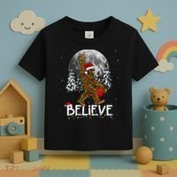 Santa Bigfoot Christmas Sasquatch Believe Toddler T-Shirt thumb 3