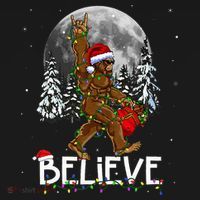 Santa Bigfoot Christmas Sasquatch Believe Tote Bag thumb 4