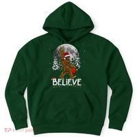 Santa Bigfoot Christmas Sasquatch Believe Hoodie thumb 0