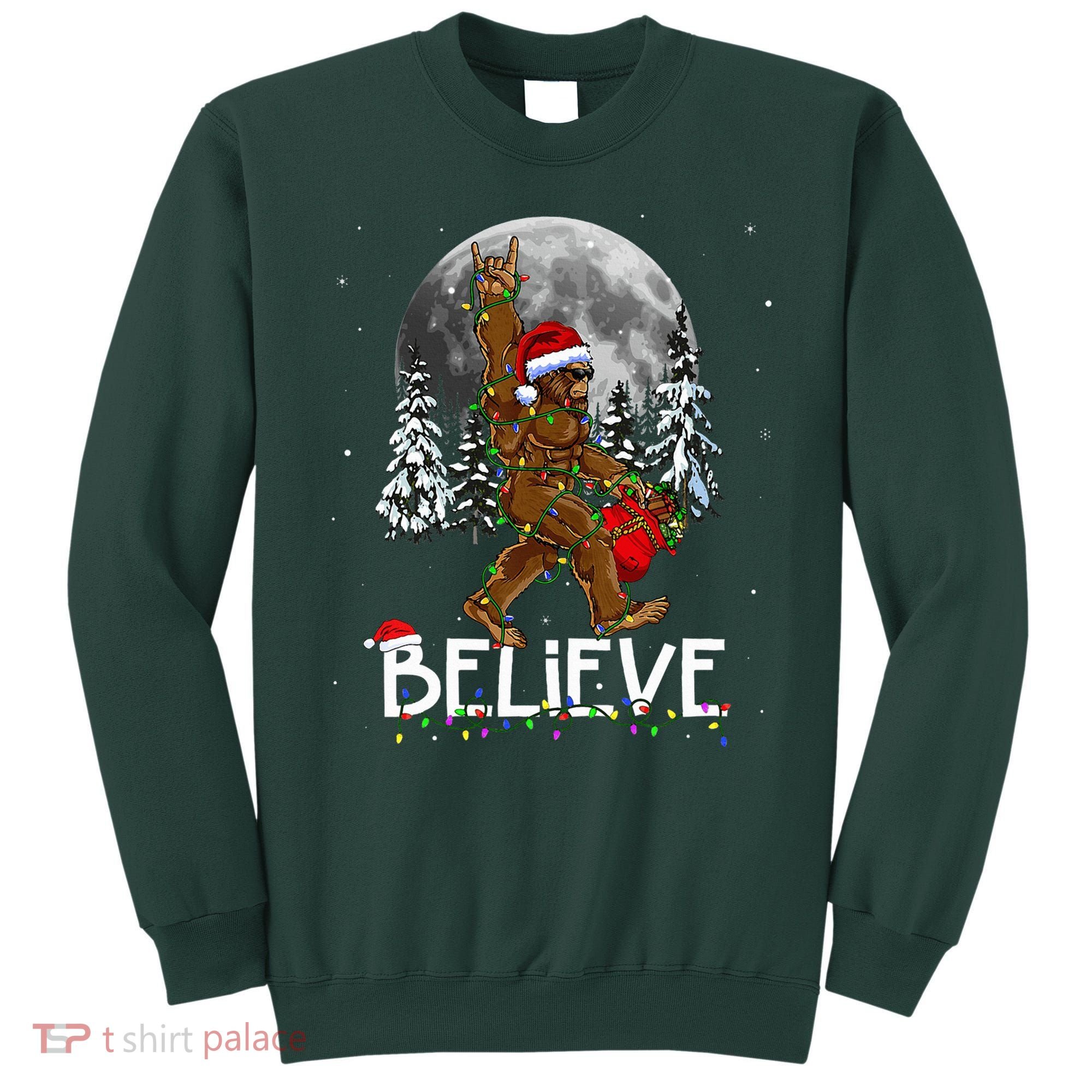 Santa Bigfoot Christmas Sasquatch Believe Sweatshirt