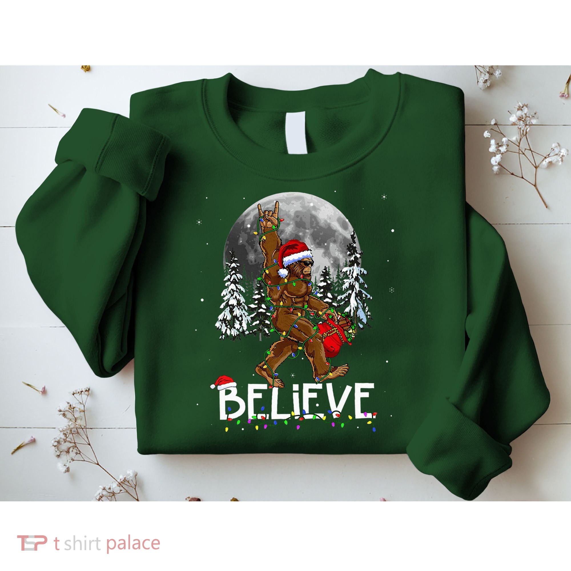 Santa Bigfoot Christmas Sasquatch Believe Sweatshirt