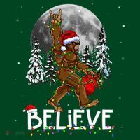 Santa Bigfoot Christmas Sasquatch Believe Coaster thumb 2