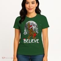 Santa Bigfoot Christmas Sasquatch Believe Women's T-Shirt thumb 4