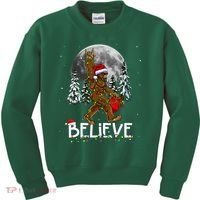 Santa Bigfoot Christmas Sasquatch Believe Kids Sweatshirt thumb 0