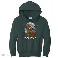 Santa Bigfoot Christmas Sasquatch Believe Kids Hoodie thumb 0
