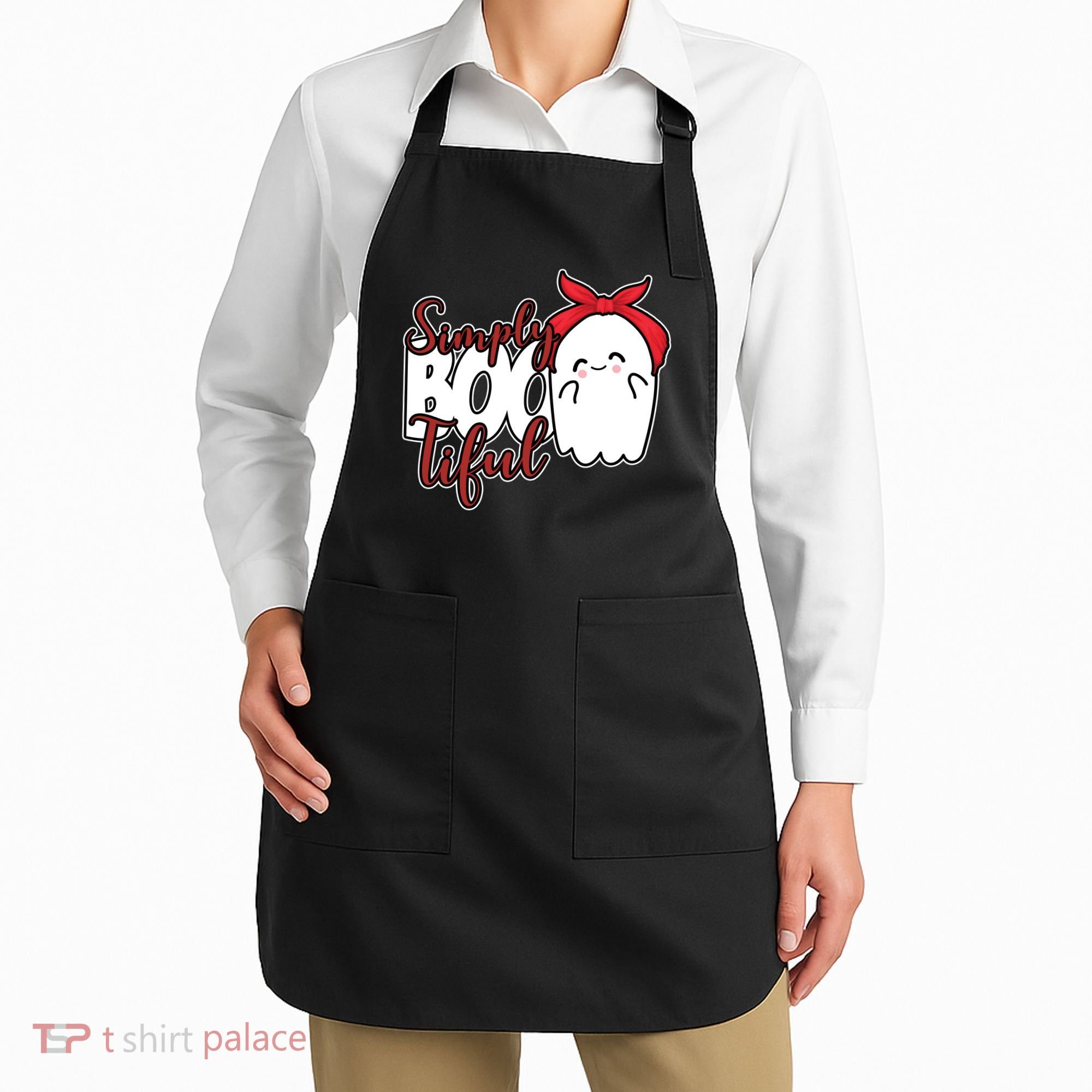 Simply Bootiful Cute Halloween Ghost Apron