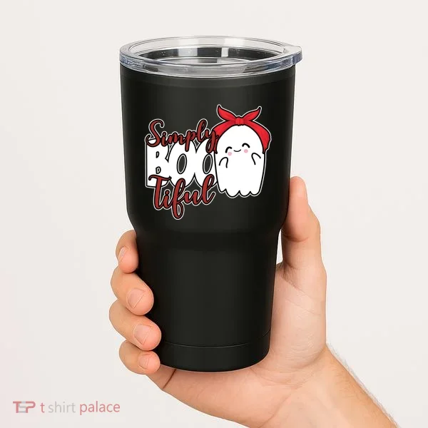 Simply Bootiful Cute Halloween Ghost Tumbler