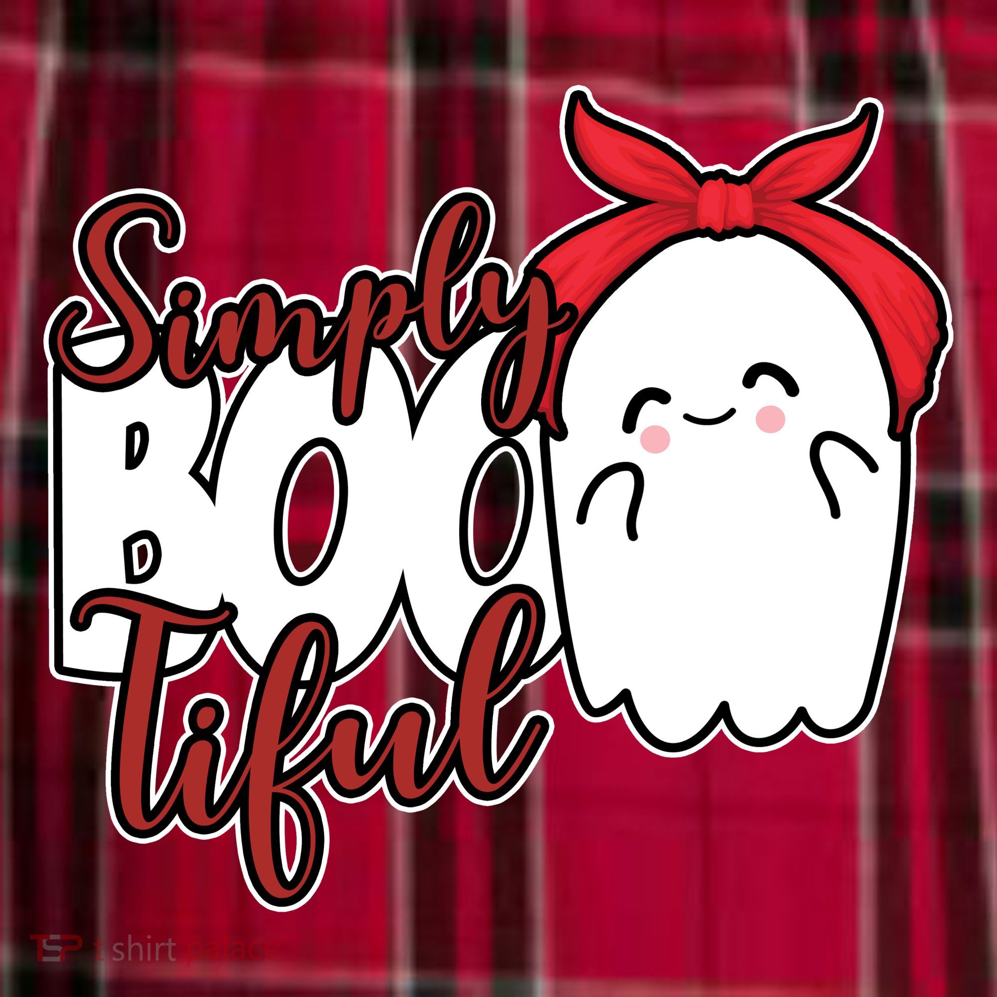 Simply Bootiful Cute Halloween Ghost Men's Flannel Plaid Pajama Pants
