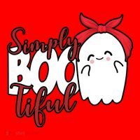 Simply Bootiful Cute Halloween Ghost Santa Hat thumb 1