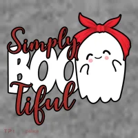 Simply Bootiful Cute Halloween Ghost Doggie Tank thumb 3
