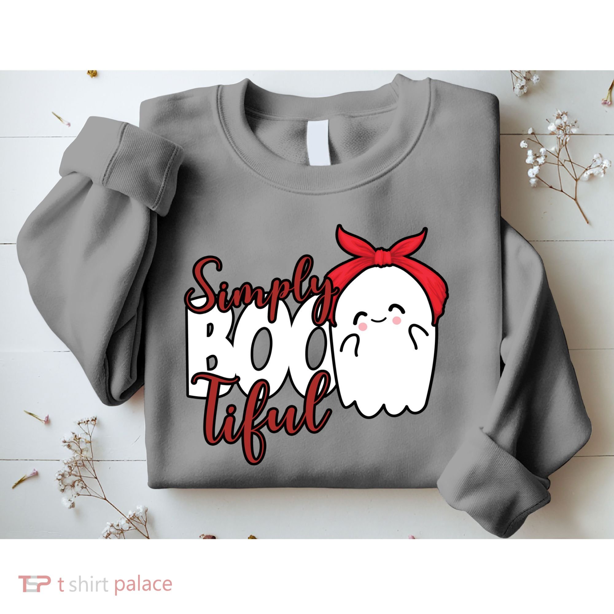 Simply Bootiful Cute Halloween Ghost Sweatshirt