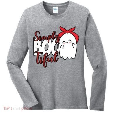 Simply Bootiful Cute Halloween Ghost Women's Long Sleeve Shirt