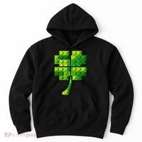 Shamrock Building Clover Blocks St Patricks Day Hoodie thumb 0
