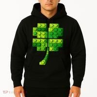 Shamrock Building Clover Blocks St Patricks Day Hoodie thumb 2