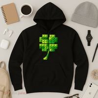 Shamrock Building Clover Blocks St Patricks Day Hoodie thumb 3