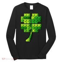 Shamrock Building Clover Blocks St Patricks Day Long Sleeve Shirt thumb 0