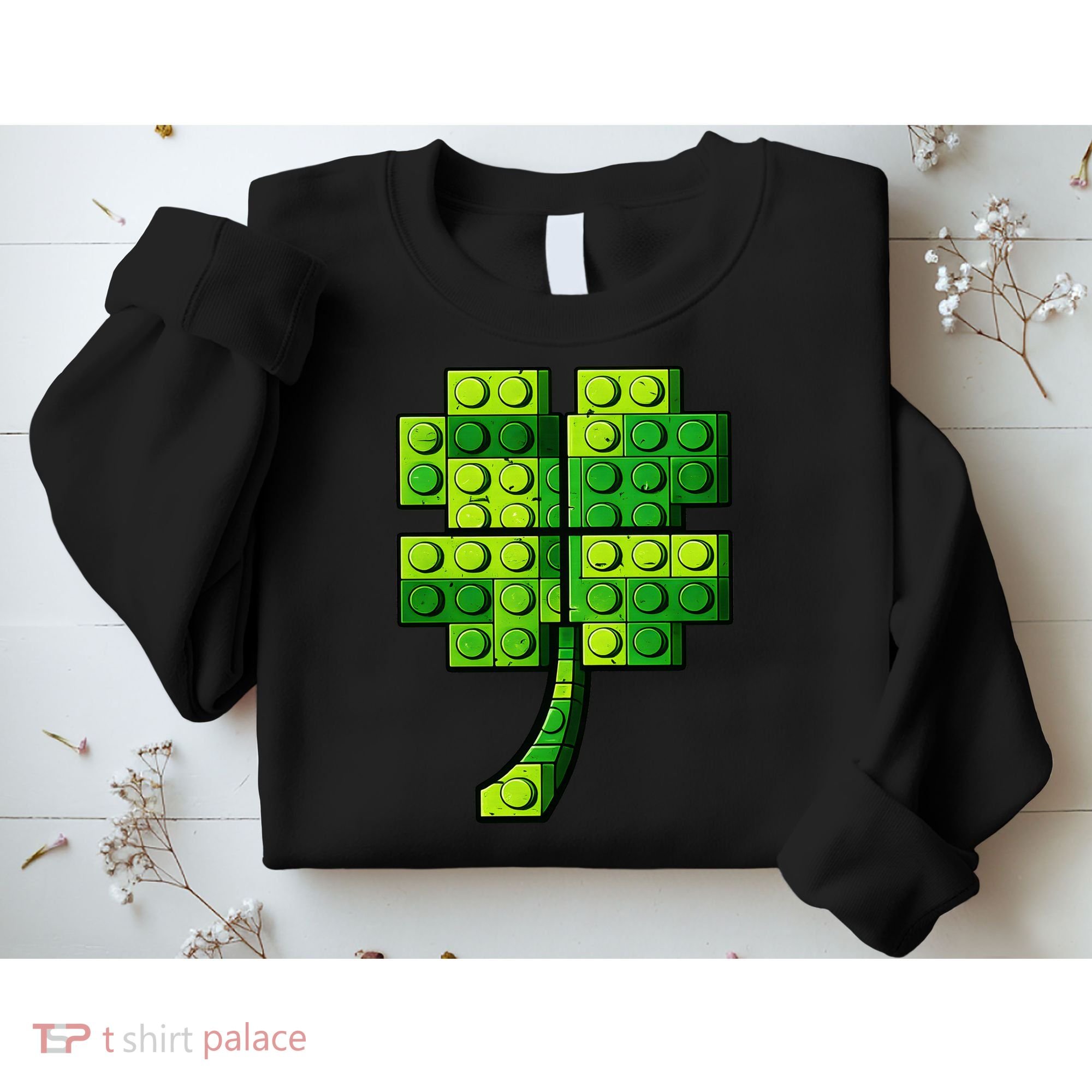 Shamrock Building Clover Blocks St Patricks Day Sweatshirt