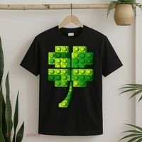 Shamrock Building Clover Blocks St Patricks Day T-Shirt thumb 2