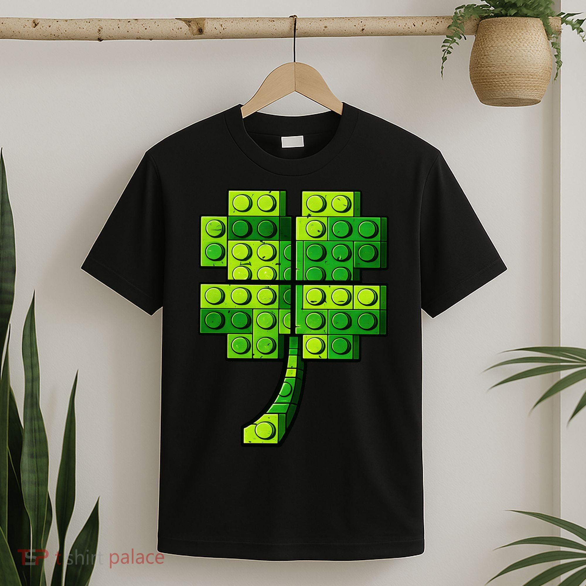 Shamrock Building Clover Blocks St Patricks Day T-Shirt