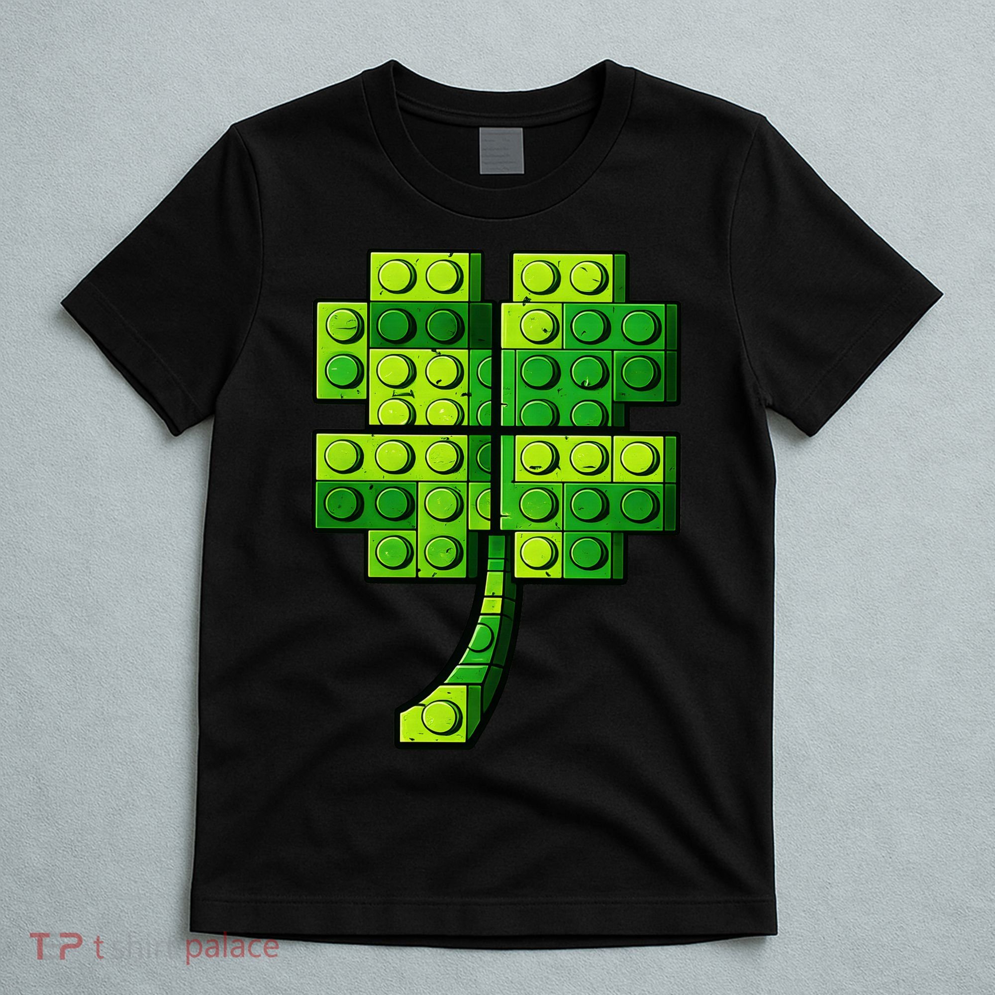 Shamrock Building Clover Blocks St Patricks Day T-Shirt