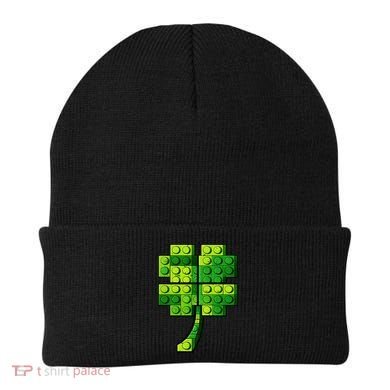 Shamrock Building Clover Blocks St Patricks Day Beanie