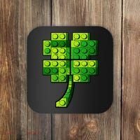 Shamrock Building Clover Blocks St Patricks Day Coaster thumb 0
