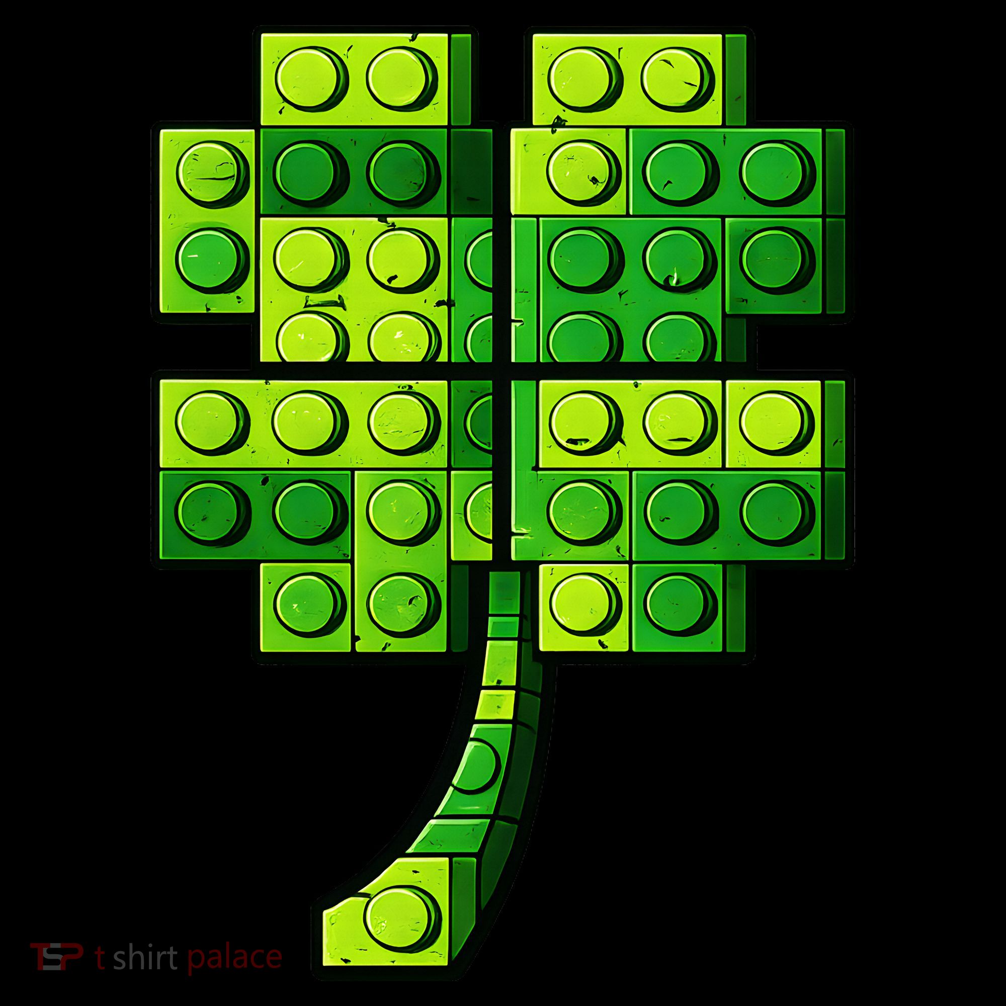Shamrock Building Clover Blocks St Patricks Day Women's Hoodie