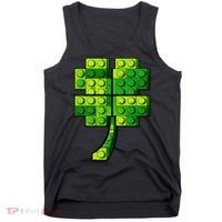 Shamrock Building Clover Blocks St Patricks Day Tank Top thumb 0