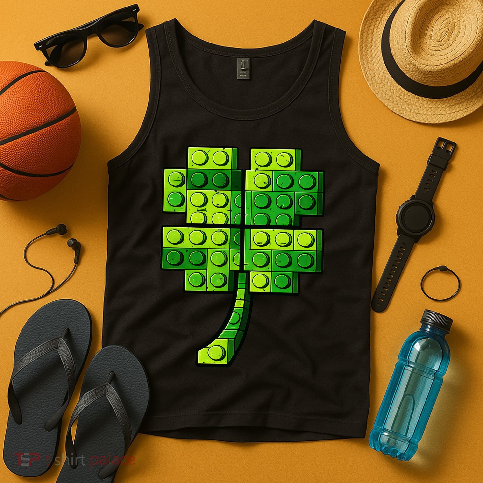 Shamrock Building Clover Blocks St Patricks Day Tank Top